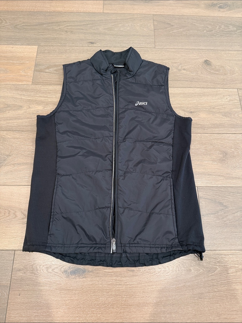 ASICS Black Breathable Lightweight Full Zip-Up Active Down Vest Size Medium